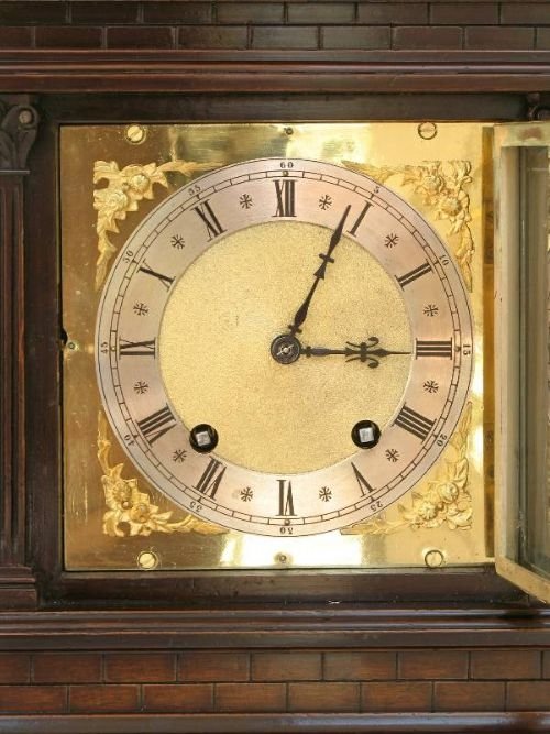 fig 3. MAHOGANY BRACKET CLOCK WINTERHALDER AND HOFFMIER C1880