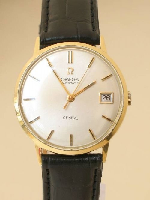 fig 2. SOLID 18CT GOLD OMEGA GENEVE AUTOMATIC 18K cal585 1960