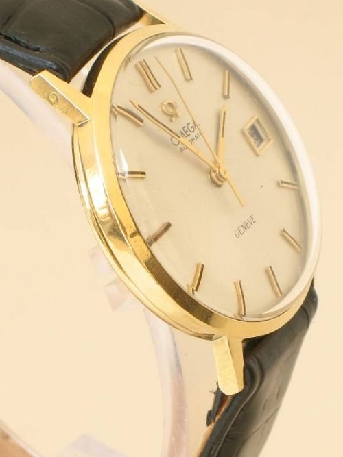 fig 4. SOLID 18CT GOLD OMEGA GENEVE AUTOMATIC 18K cal585 1960