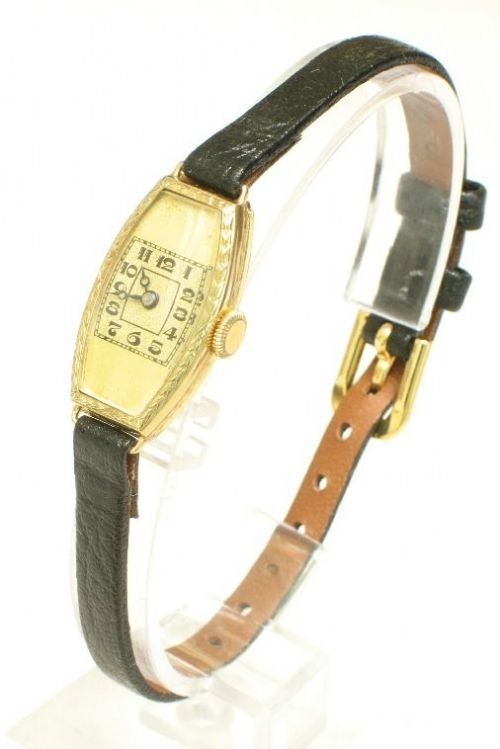 Solid 9ct Gold Ladies Art Deco Coctail Watch C1925