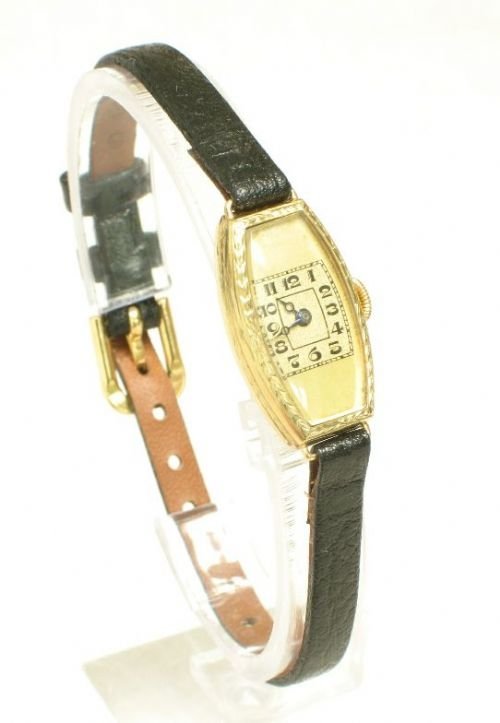 fig 1. SOLID 9CT GOLD LADIES ART DECO COCTAIL WATCH c1925