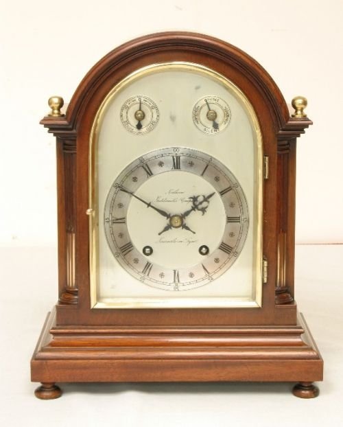Mahogany Winderhalder and Hoifmier Ting Tang Bracket Clock Newcastele on Tyne C1890
