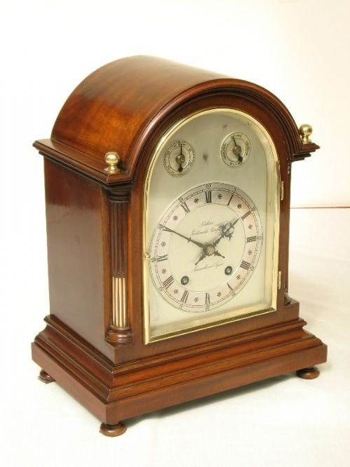 fig 2. MAHOGANY WINDERHALDER AND HOIFMIER TING TANG BRACKET CLOCK NEWCASTELE ON TYNE c1890