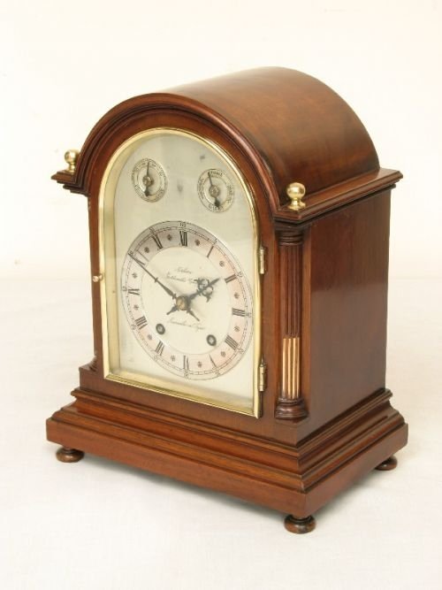 fig 3. MAHOGANY WINDERHALDER AND HOIFMIER TING TANG BRACKET CLOCK NEWCASTELE ON TYNE c1890