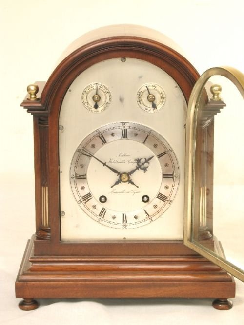 fig 4. MAHOGANY WINDERHALDER AND HOIFMIER TING TANG BRACKET CLOCK NEWCASTELE ON TYNE c1890