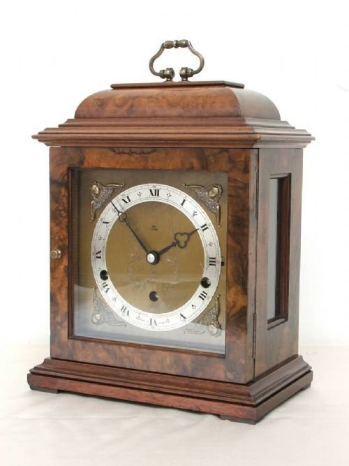fig 1. BEAUTIFUL ELLIOTT BURR WALNUT WESTMINSTER AND WHITTINGTON CLOCK