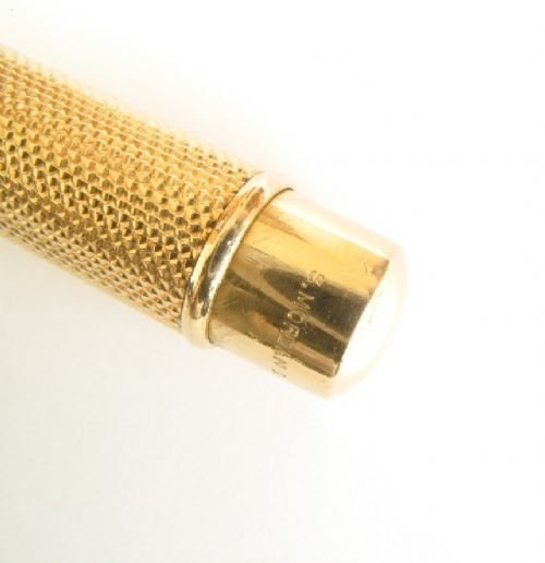fig 2. BEAUTIFUL SAMPSON MORDAN AND ASPREY SOLID 18CT PROPELLING PENCIL c1936