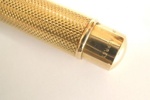 fig 3. BEAUTIFUL SAMPSON MORDAN AND ASPREY SOLID 18CT PROPELLING PENCIL c1936