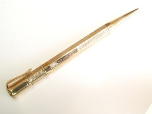 fig 2. BEAUTIFUL SAMPSON MORDAN EVERPOINT SOLID 9CT PROPELLING PENCIL c1936