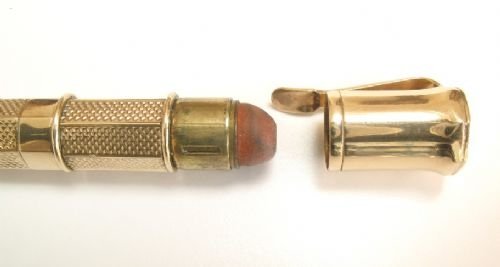 fig 3. BEAUTIFUL SAMPSON MORDAN EVERPOINT SOLID 9CT PROPELLING PENCIL c1936