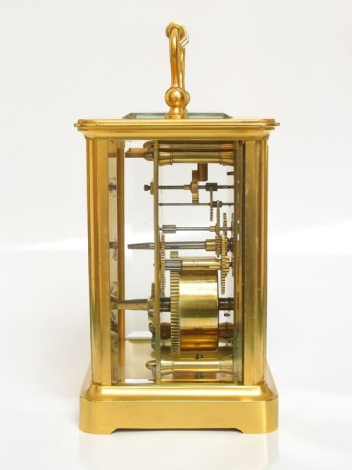 fig 4. SUPERB EARLY VICTORIAN GILT CARRIAGE CLOCK C1860
