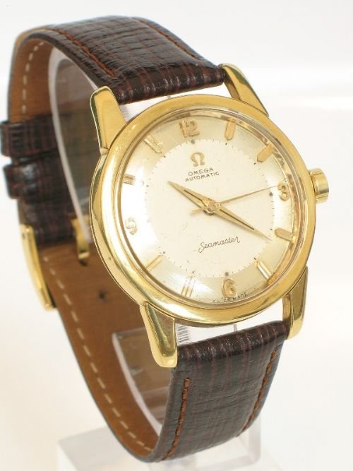 Outstanding Rare Solid 18ct Two Tone Omega Seamaster with Original Boxes C1960