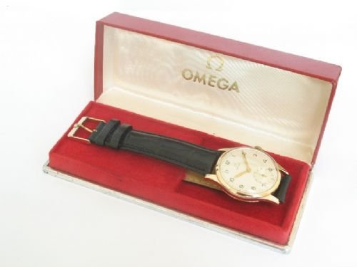 fig 2. OUTSTANDING 9CT 9K SOLID GOLD OMEGA 30T2PC MENS WATCH C1948