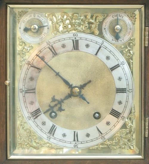 fig 3. SUPERB OAK WINTERHALDER HOFMEIER TING TANG MANTEL CLOCK c1890