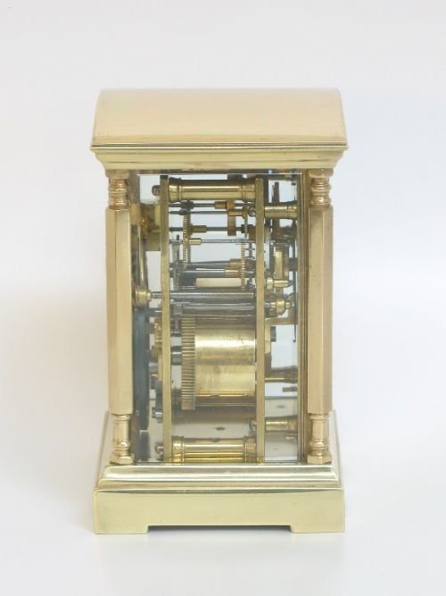fig 2. BEAUTIFUL VICTORIAN GILT STRIKING CARRIAGE CLOCK C1890