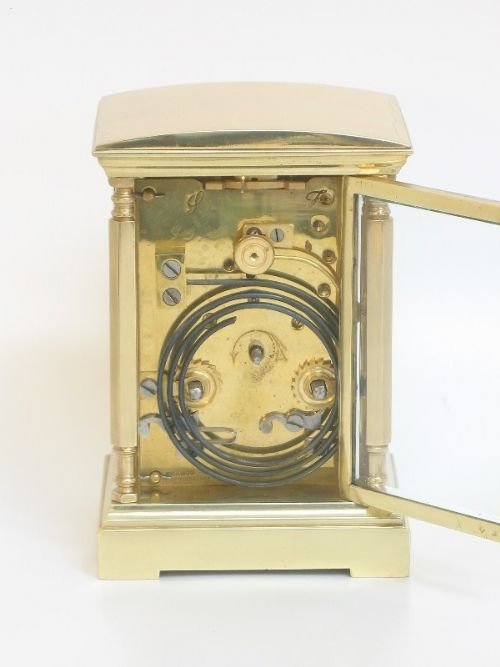 fig 3. BEAUTIFUL VICTORIAN GILT STRIKING CARRIAGE CLOCK C1890