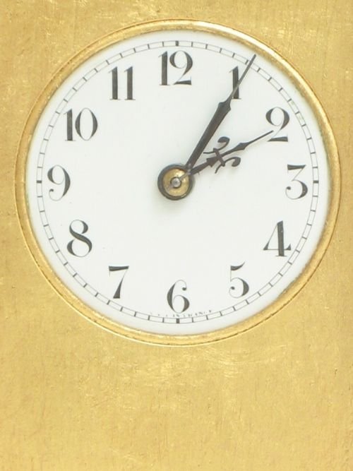 fig 4. BEAUTIFUL VICTORIAN GILT STRIKING CARRIAGE CLOCK C1890