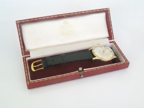 fig 4. OUTSTANDING SOLID 9CT GOLD GARRARD AUTOMATIC MENS WATCH