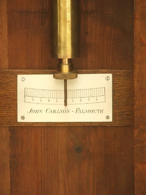 fig 2. GEORGIAN OAK LONGCASE REGULATOR BY JOHN CARLYON FALMOUTH CORNWALL C1729