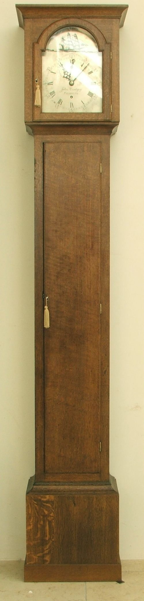Georgian Oak Longcase Regulator by John Carlyon Falmouth Cornwall C1729