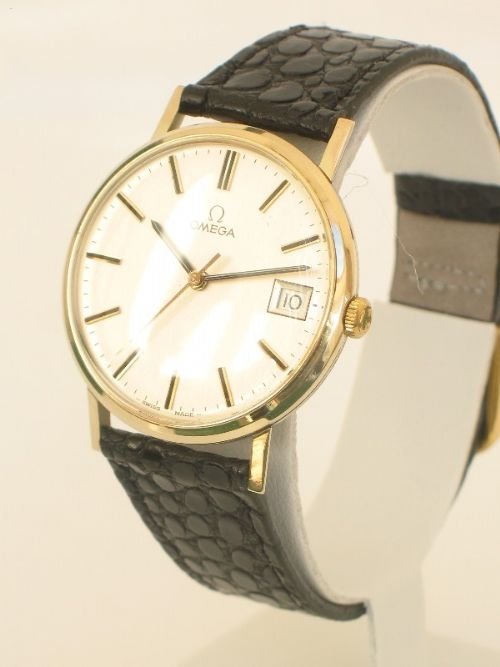 fig 1. OUTSTANDING 9CT SOLID GOLD OMEGA GENTLEMENS WRISTWATCH