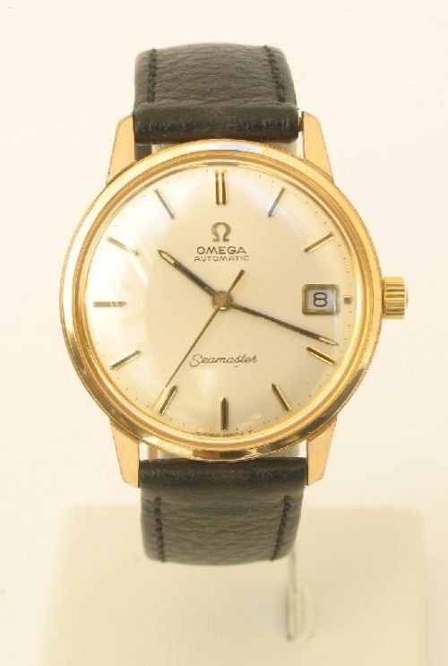 fig 1. SUPERB 18ct GOLD PLATED OMEGA SEAMASTER AUTOMATIC WATCH C1960