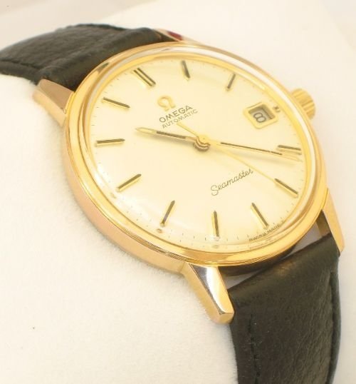 fig 2. SUPERB 18ct GOLD PLATED OMEGA SEAMASTER AUTOMATIC WATCH C1960