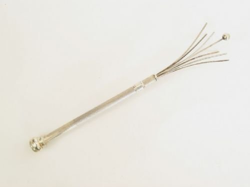 Solid Silver and Citrine Cocktail Stirrer or Swizzle Stick C1940