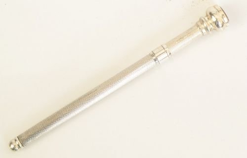fig 2. SOLID SILVER AND CITRINE COCKTAIL STIRRER OR SWIZZLE STICK C1940