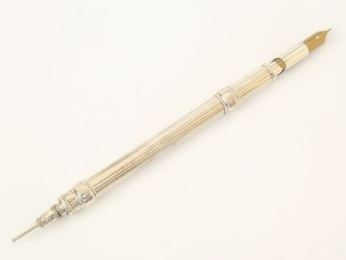 Sampson Mordan Silver Combination Propelling Pencil Ink Pen