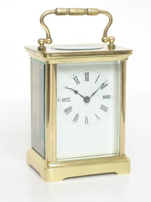 Early Victorian Gilt Carriage Clock C1850