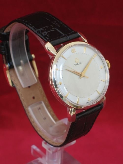 Immaculate 18ct Gold Plated Omega Oversize Two Tone Watch C1960