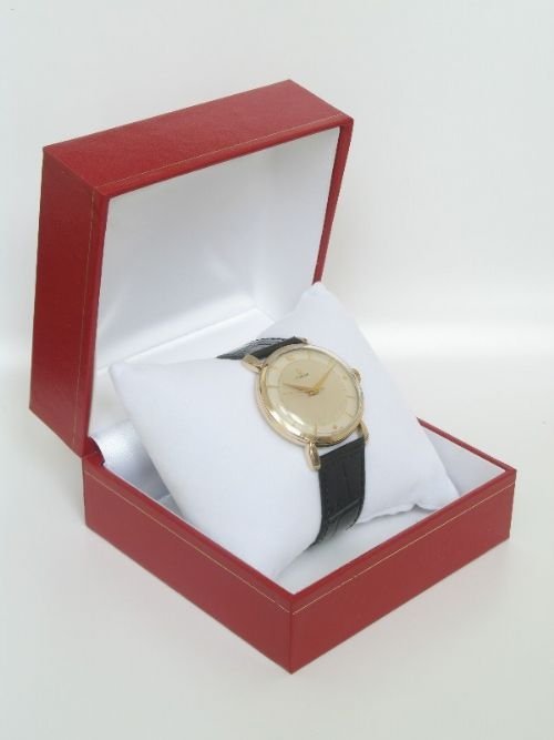 fig 4. IMMACULATE 18ct GOLD PLATED OMEGA OVERSIZE TWO TONE WATCH C1960