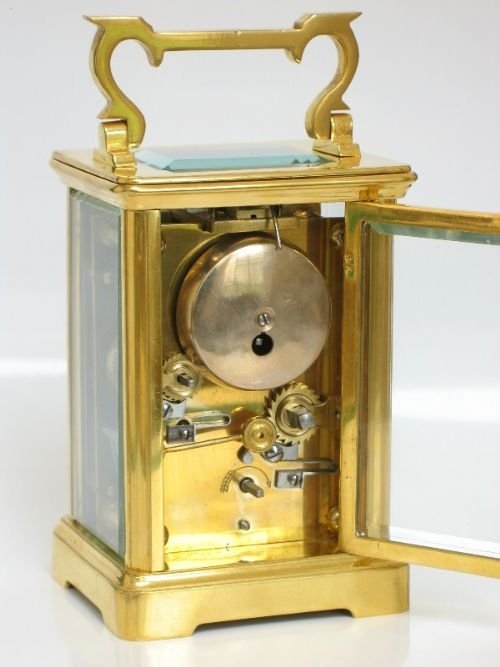 fig 4. EARLY VICTORIAN GILT CARRIAGE ALARM CLOCK C1850