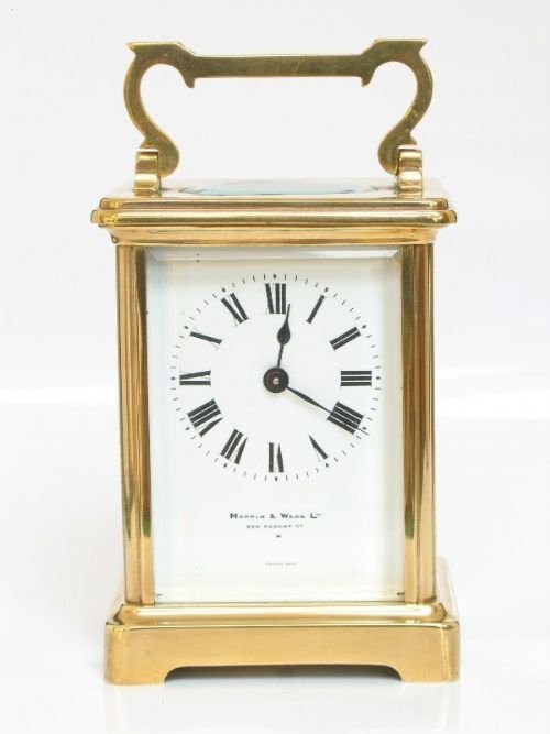 Fine Victorian French Gilt Carriage Clock by Mappin and Webb C1880