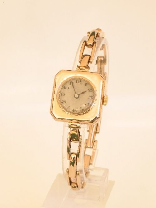 fig 1. BEAUTIFUL LADIES ROLEX ART DECO SOLID 9ct ROSE GOLD WRISTWATCH C1920