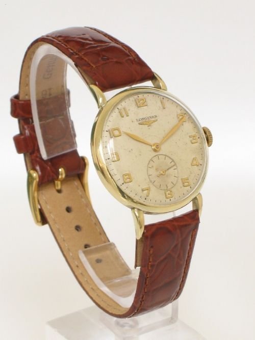 Original Longines Solid 14ct Gold Gentlemens Wristwatch C1951
