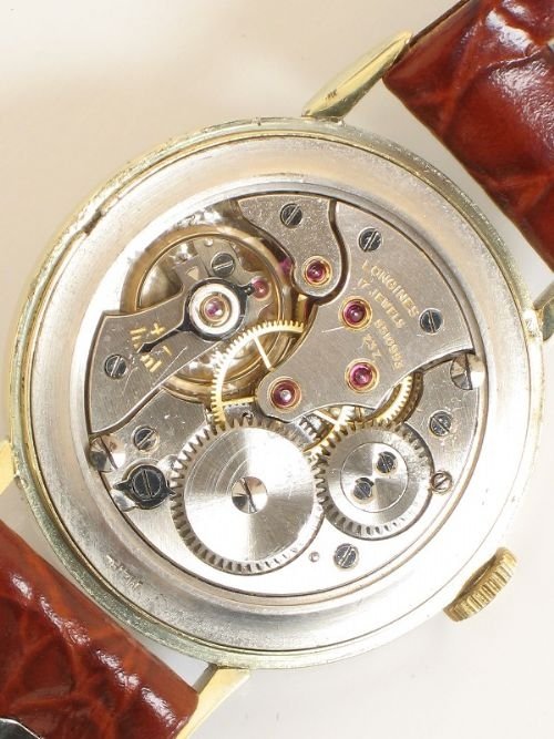 fig 3. ORIGINAL LONGINES SOLID 14CT GOLD GENTLEMENS WRISTWATCH C1951