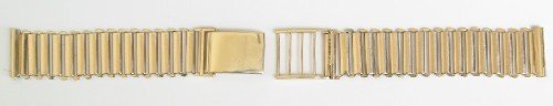 fig 1. SOLID 9CT GOLD MENS WATCH BRACELET c1960