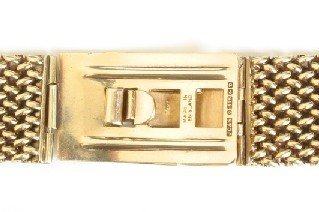 fig 2. SOLID 9CT GOLD MENS WATCH BRACELET c1953 - 1954