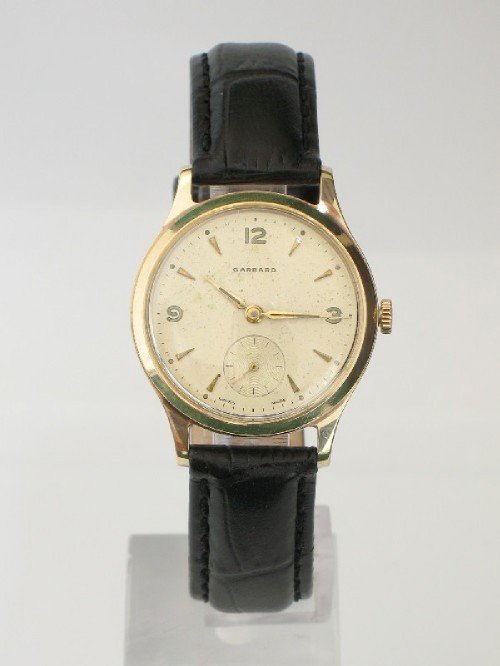 fig 2. SUPERB SOLID 9CT GOLD GARRARD MENS WATCH