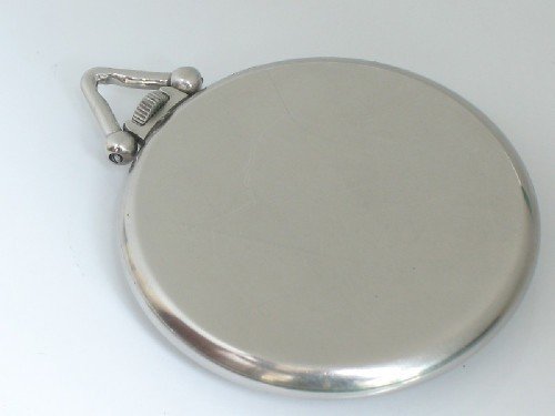 fig 2. FINE OMEGA ART DECO STAINLESS STEEL POCKET WATCH c1936
