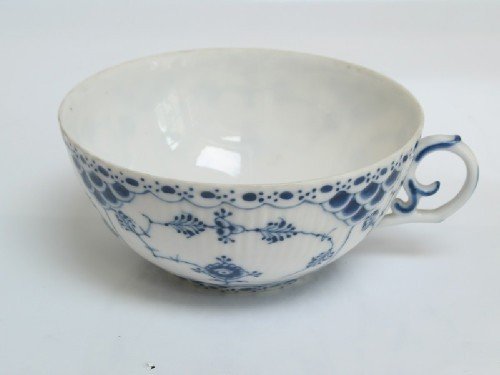 Royal Copenhagen Blue Half Lace Teacup C1920