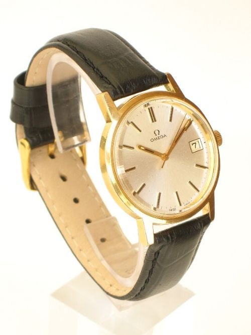 18ct Gold Plated Omega Oversize Mens Watch C1960