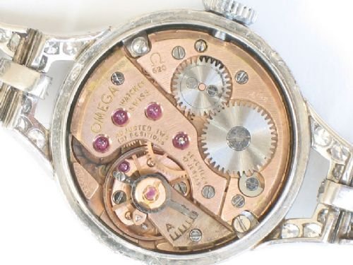 fig 3. EXQUSISITE PLATINUM AND DIAMONDS LADIES OMEGA COCKTAIL WATCH C1955
