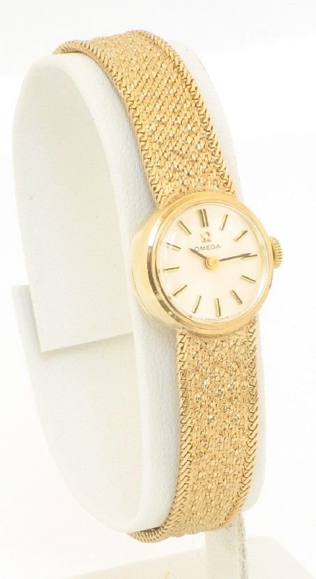 fig 1. EXQUISITE SOLID 9CT GOLD LADIES OMEGA COCKTAIL WATCH