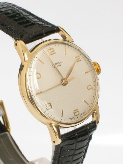 fig 1. EXCEPTIONAL SOLID 9CT VERTEX REVUE MENS WATCH