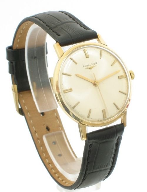 fig 1. EXCEPTIONAL SOLID 9CT GOLD LONGINES GENTLEMENS WRISTWATCH