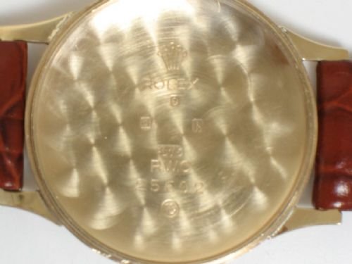 fig 4. SUPERB SOLID 9ct GOLD ROLEX TUDOR MENS WATCH
