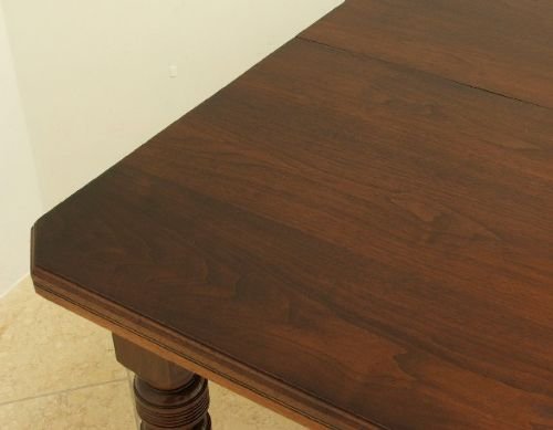 fig 4. BEAUTIFUL ANTIQUE VICTORIAN WALNUT EXTENDING DINING TABLE C1890